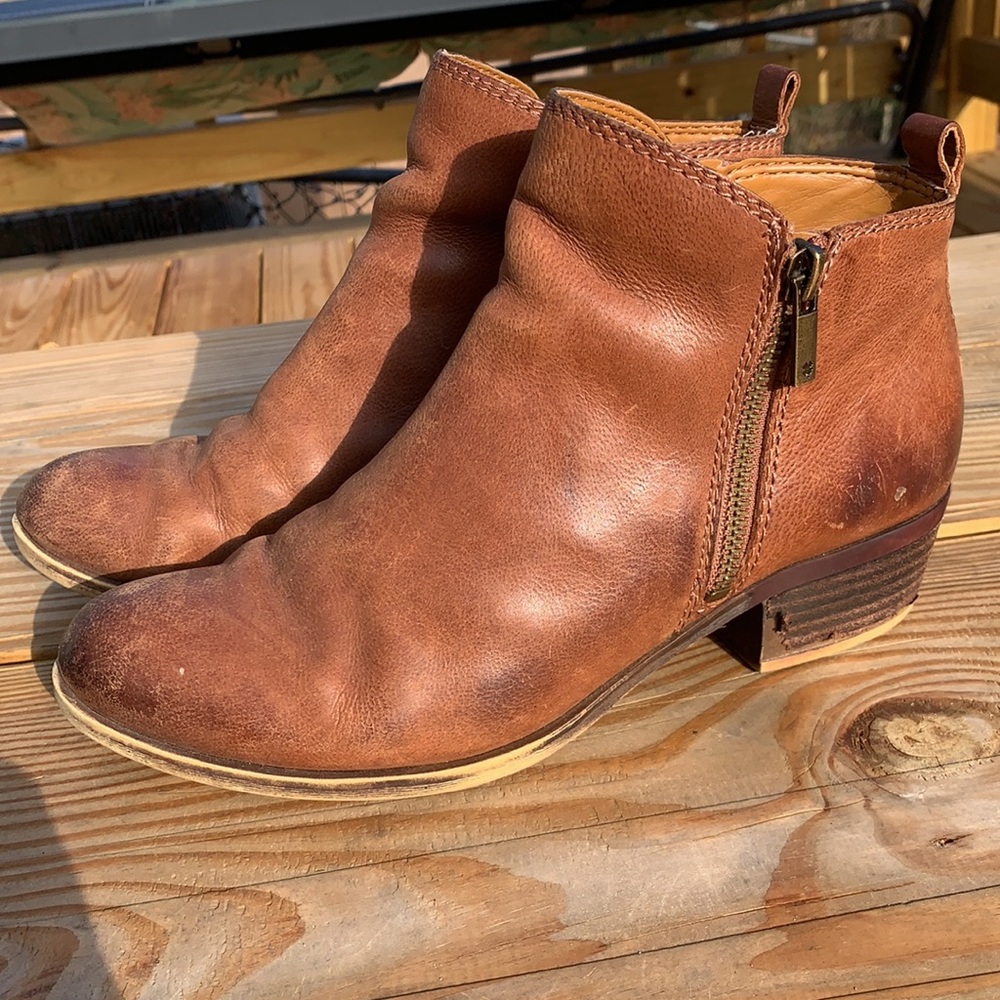 Lucky Brand Basel Leather Ankle Boots